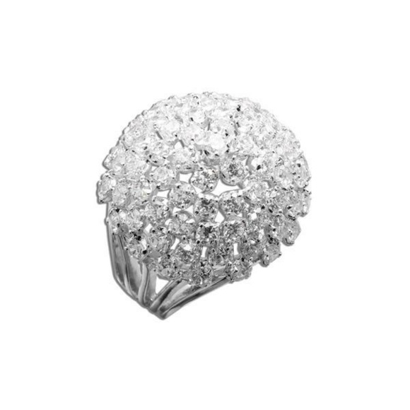 925 Silver Large Dome Ring - Picture 1 of 7
